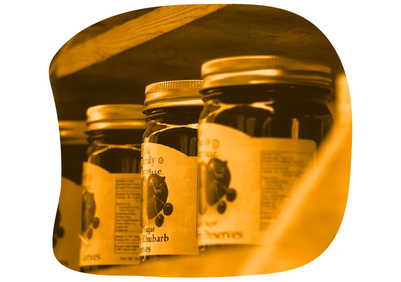 Illustration du bloc de présentation de la page d'accueil des Ouiches Nantaises, épicerie éthique : les produits conditionnés.